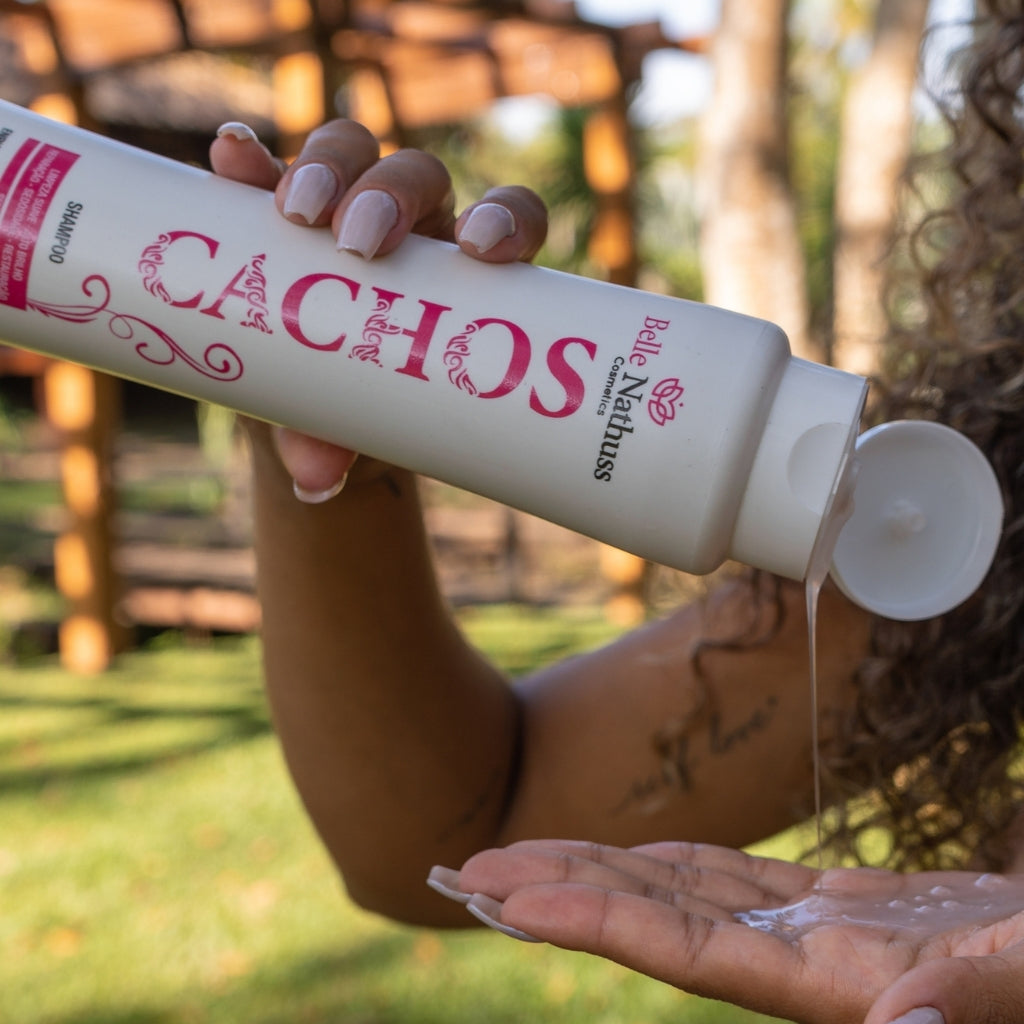 Kit Cachos Shampoo Condicionador Máscara 500 ml - Belle Nathuss