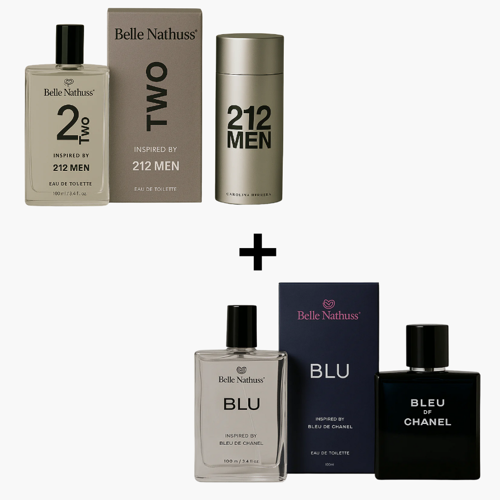 Kit 2 Perfumes Masculino - Blu + Two Eua de Toillete 100ml cada - Belle Nathuss