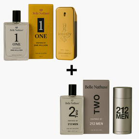 Kit 2 Perfumes Masculino - Two + One Eua de Toillete 100ml cada - Belle Nathuss
