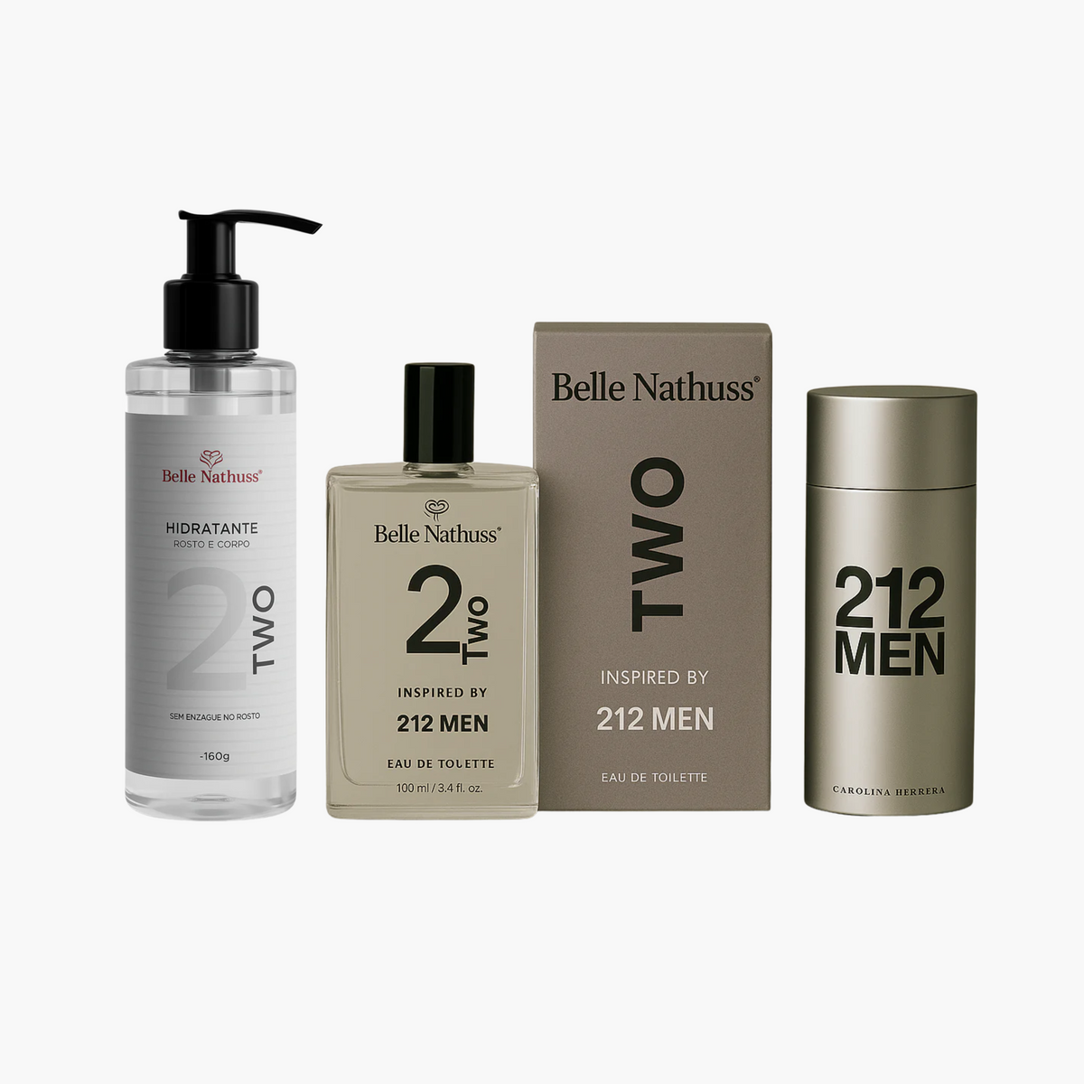 Kit Perfume + Hidratante Two Masculino Eua de Toillete - Belle Nathuss