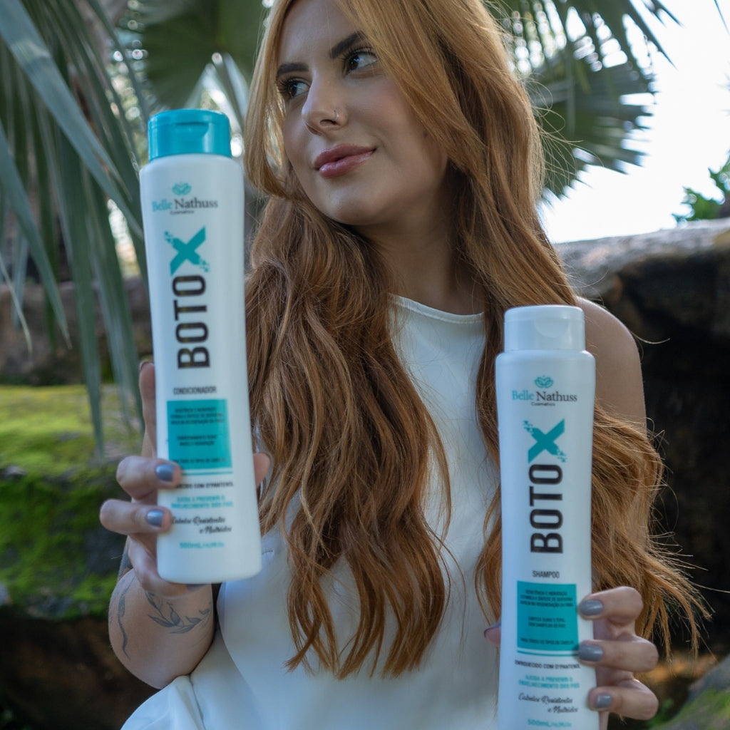 Kit Botox Shampoo Condicionador Máscara 500 ml - Belle Nathuss