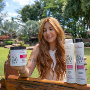 Kit Pós Progressiva Shampoo Condicionador Máscara 500 ml - Belle Nathuss