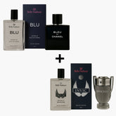 Kit 2 Perfumes Masculino - Bleu + Invic Eua de Toillete 100ml cada - Belle Nathuss