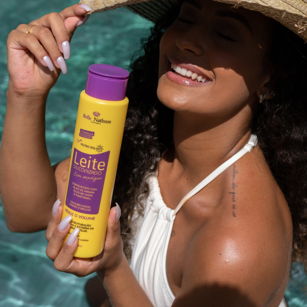 Kit 3 Leite Siliconado Com Filtro Solar - Belle Nathuss