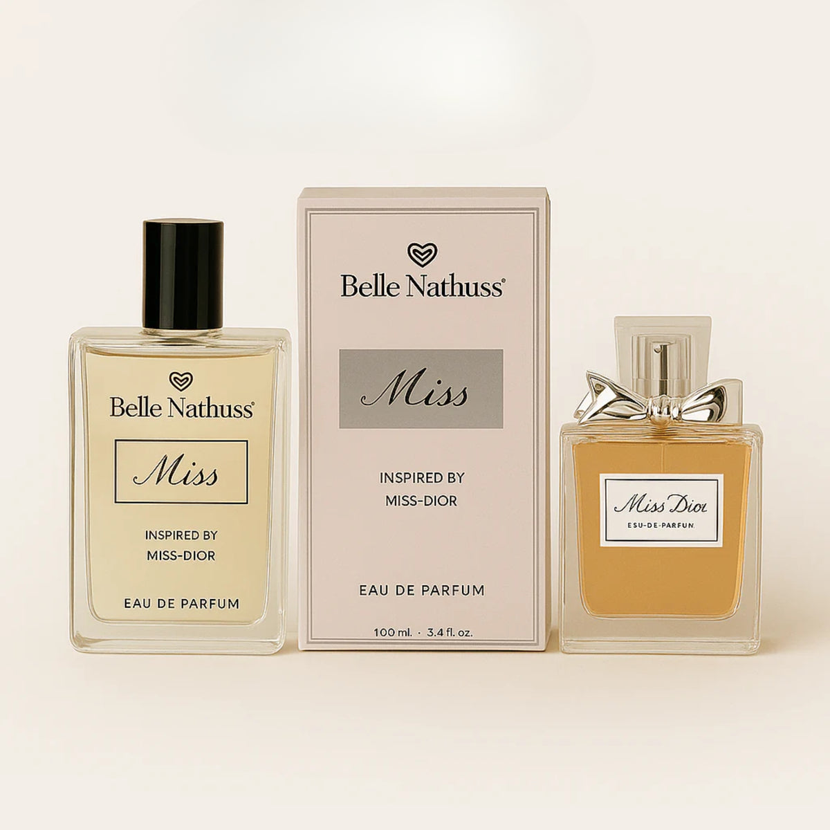 Kit 2 Perfumes Femininos - Miss + Deli 100ml cada - Belle Nathuss